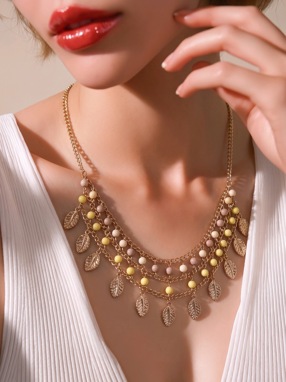 New York & Company gold-tone multi-strand necklace